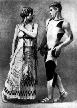 Vaslav Nijinsky e Lydia Nelidova in "Pomeriggio di un fauno"